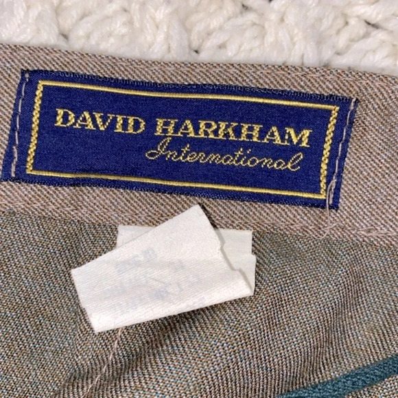 David Harkham international vintage tan pleated skirt size 10 wool - Picture 4 of 6